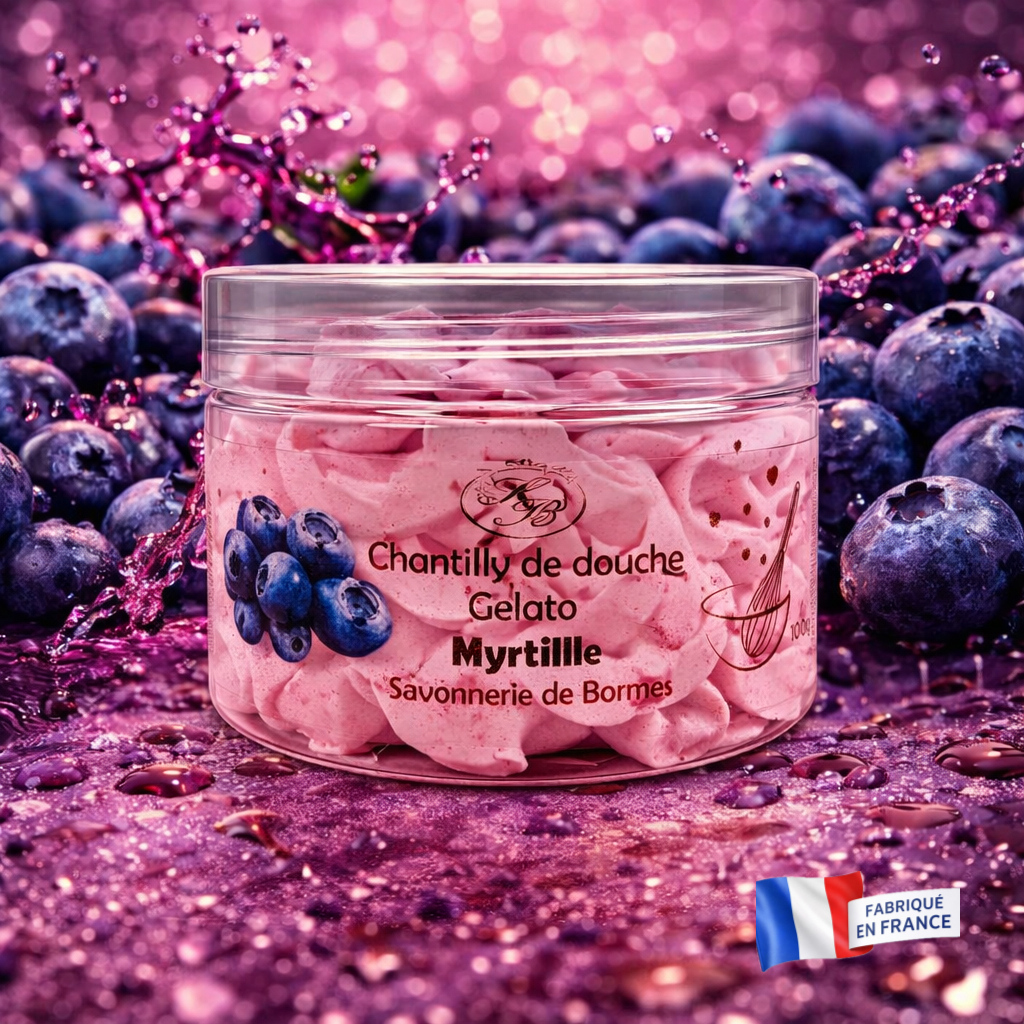 Chantilly de douche -Myrtille