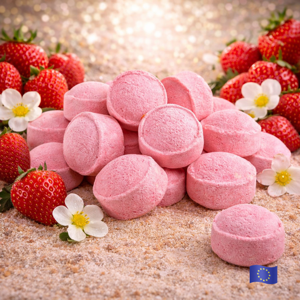 Billes de bain -Fraise (lot de 3)