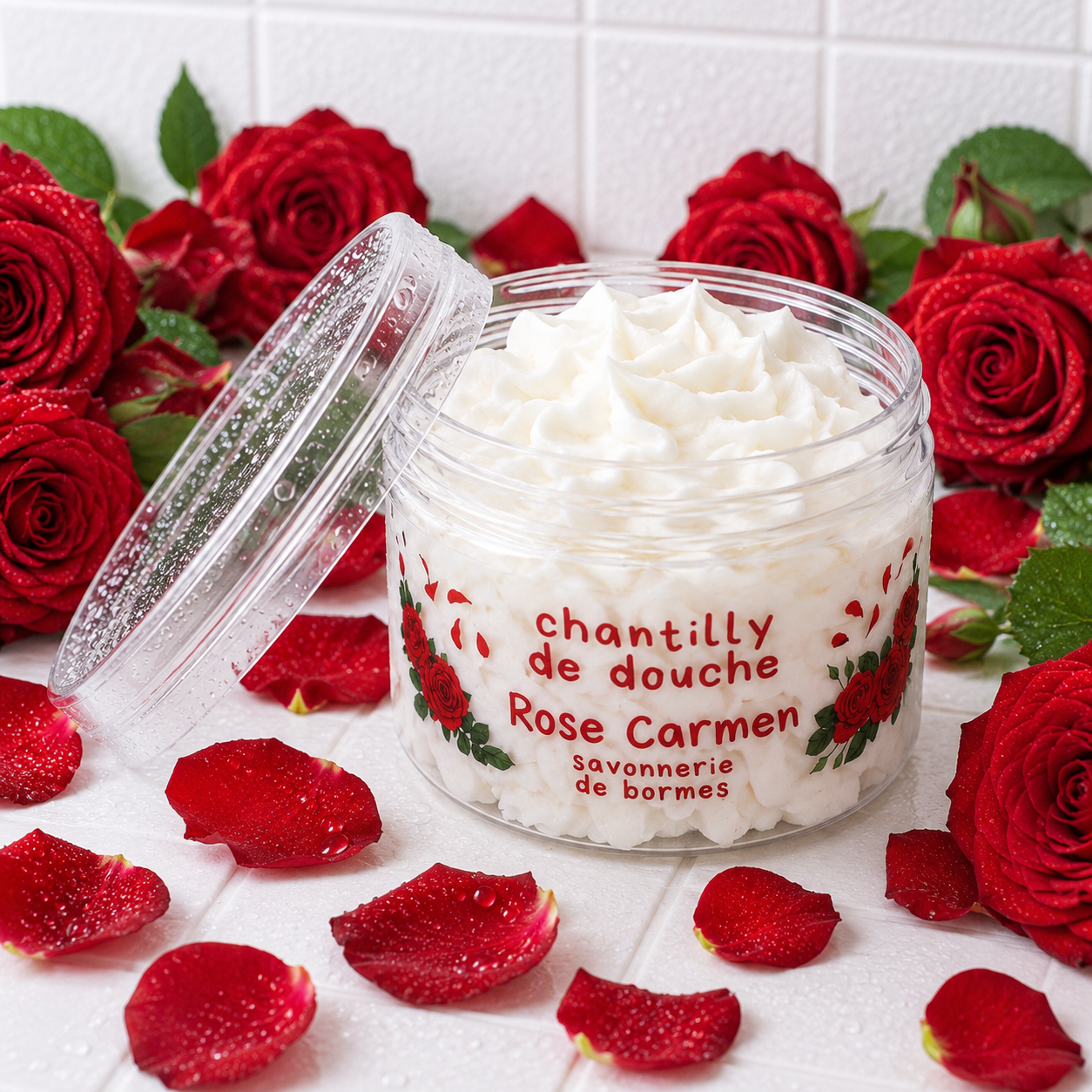 Chantilly de douche -Rose Carmen