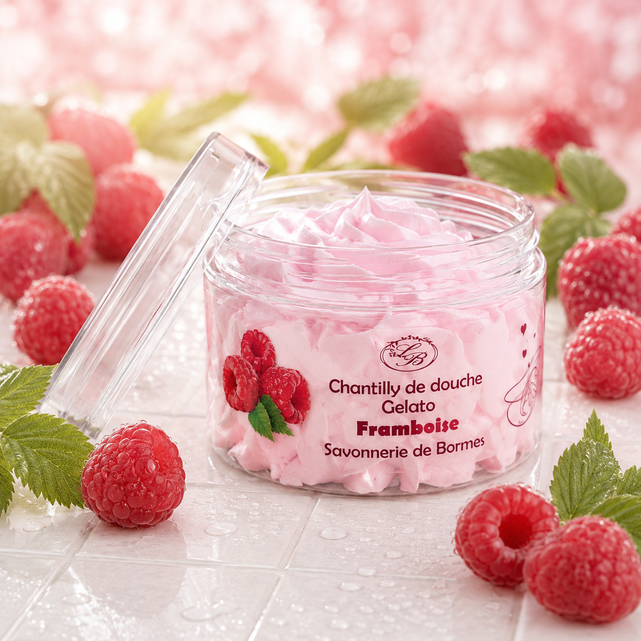 Chantilly de douche -Framboise