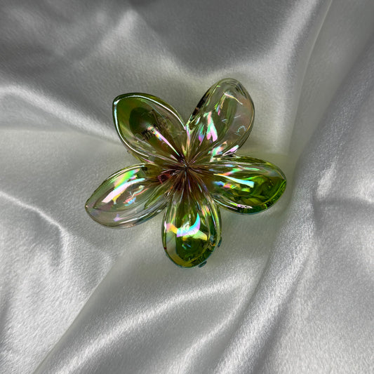 Pince fleur de monoï - Émeraude Glow