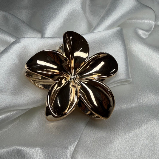 Pince fleur de monoï Doré