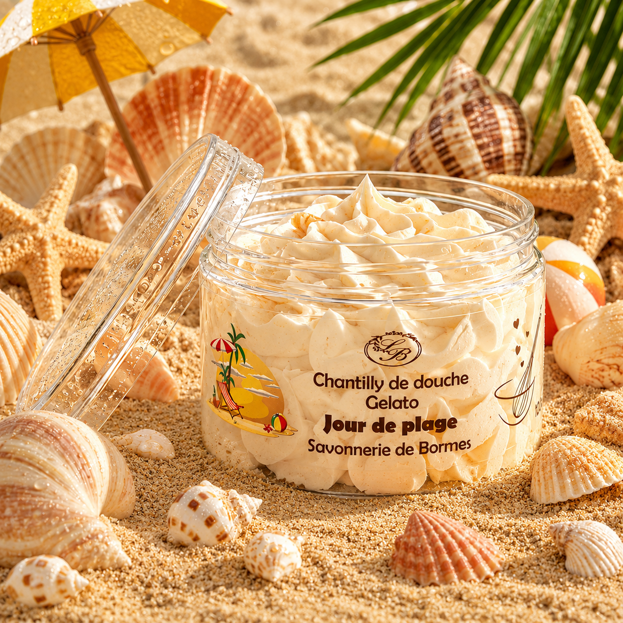 Chantilly de douche -Jour de plage