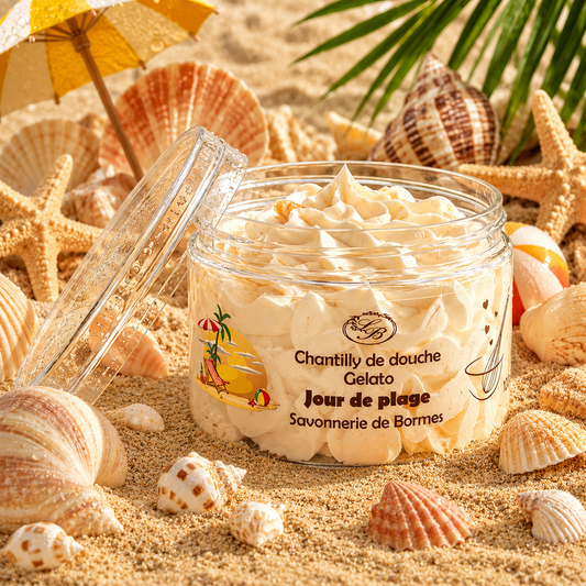 Chantilly de douche -Jour de plage