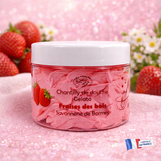Chantilly de douche -Fraises des bois