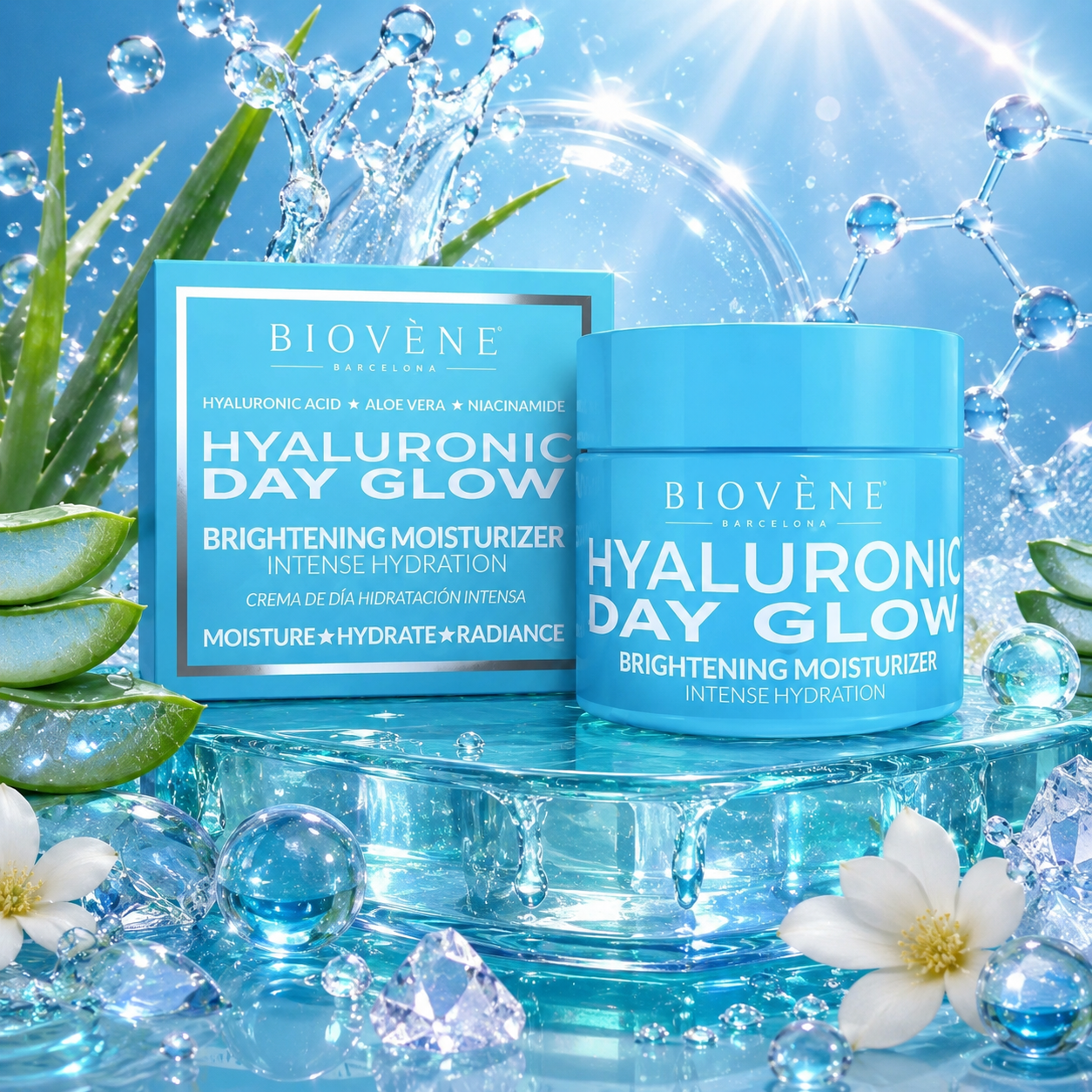 Crème visage -Acide hyaluronique, aloe vera et niacinamide